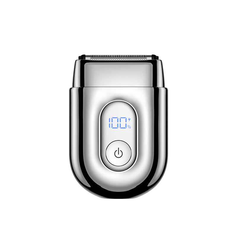 Mini alloy electric shaver reciprocating washable digital display fast charging travel portable razor beard trimmer cross-border
