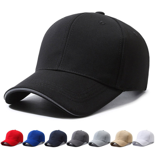 Hat Men's and Women's Hard Top Baseball Cap Korean Version Fashion Versatile Sunshade Sunscreen Cap Outdoor Fishing Cap Show Small Face