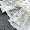 French chic floral dress with notched collar - summer korean style, tie-waist, short sleeve a-line dress - elegant and refined