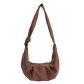 Korean style large capacity retro women's bag soft leather pleated dumpling bag lazy style casual versatile commuter shoulder crossbody bag