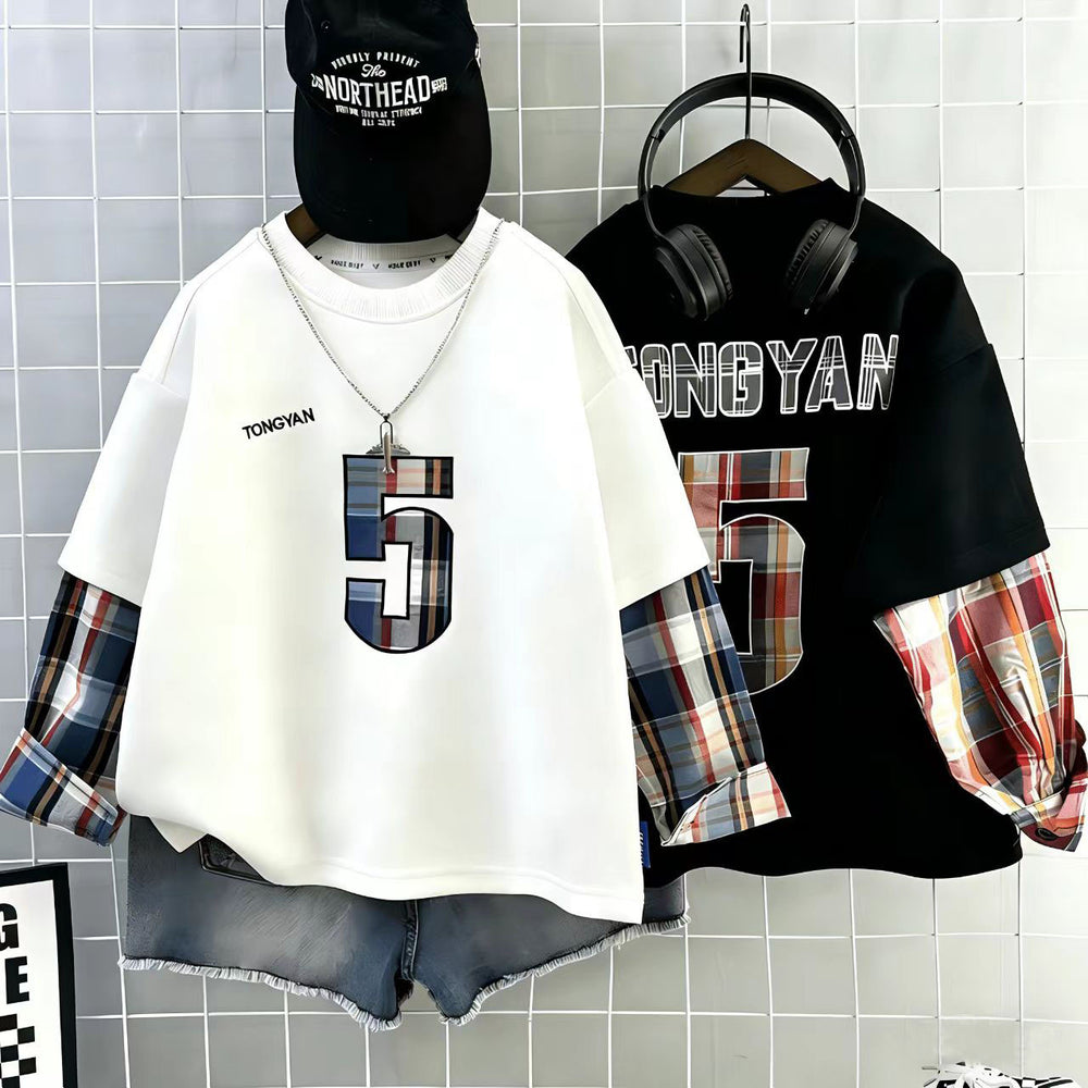 new arrival topspatchworkloose chinese cotton round neck long sleevest-shirtwestern style chinese cotton bottom shirtautum