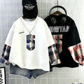 new arrival topspatchworkloose chinese cotton round neck long sleevest-shirtwestern style chinese cotton bottom shirtautum