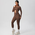 European and american high-waisted butt-lifting tight pocket pants quick-dry yoga set cloud-like running fitness apparel three-piece activewear set