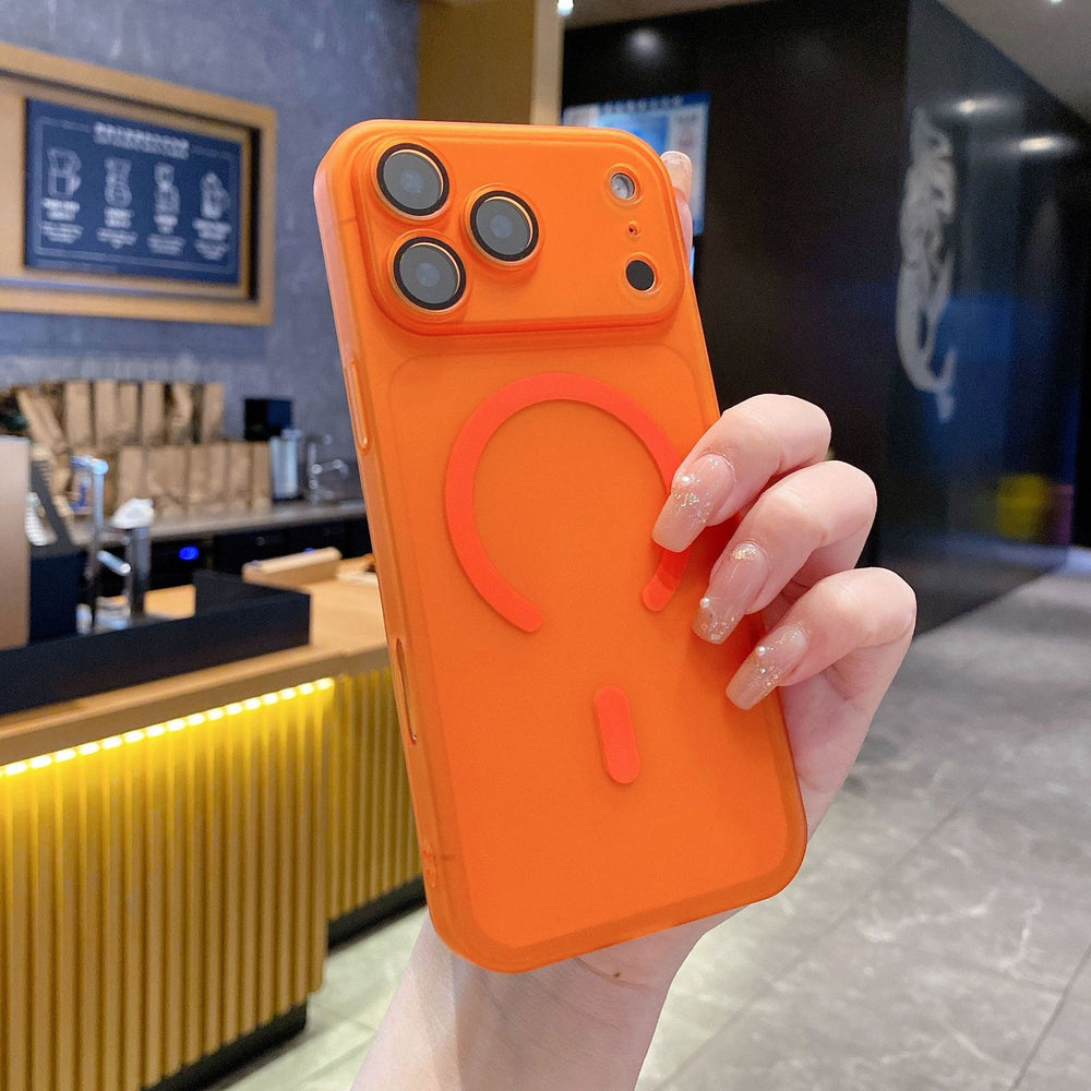 Ultra-thin ice mist magnetic full coverage pc case for iphone 17 pro max, iphone 15, iphone 11, and iphone 16
