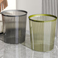 Transparent trash can - large capacity, with pressure ring, for home, living room, modern kitchen, bathroom, bedroom, and office