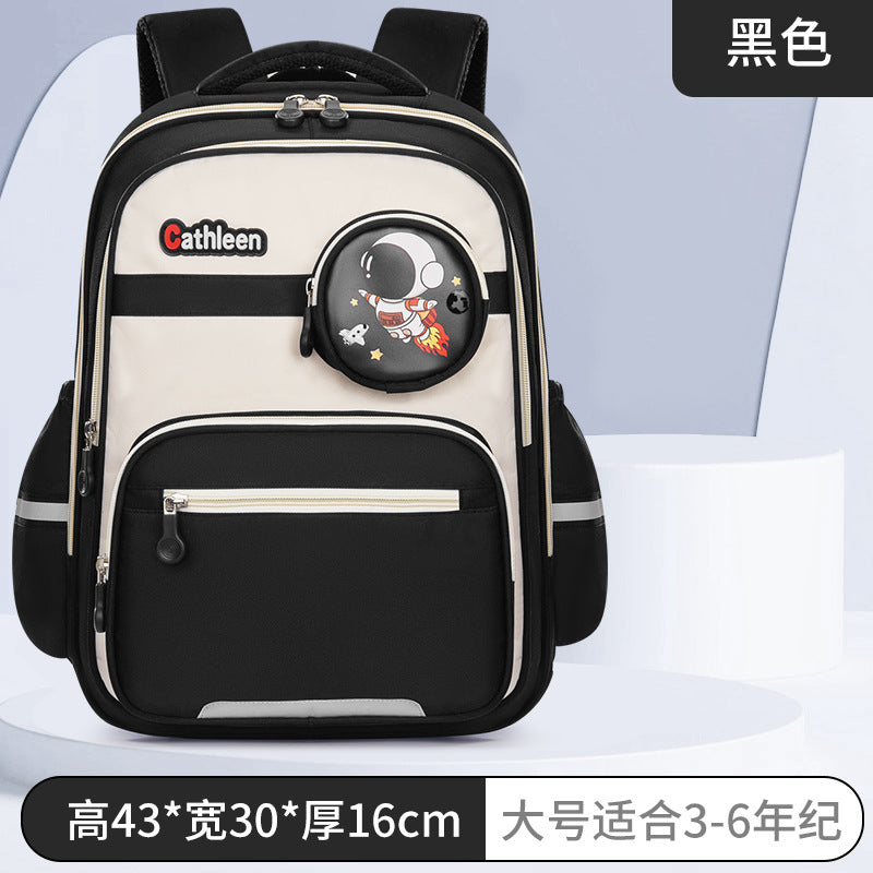 New schoolbag for primary school students, super light burden reduction and large capacity spine protection, male and female children's backpack for grades 3 to 6