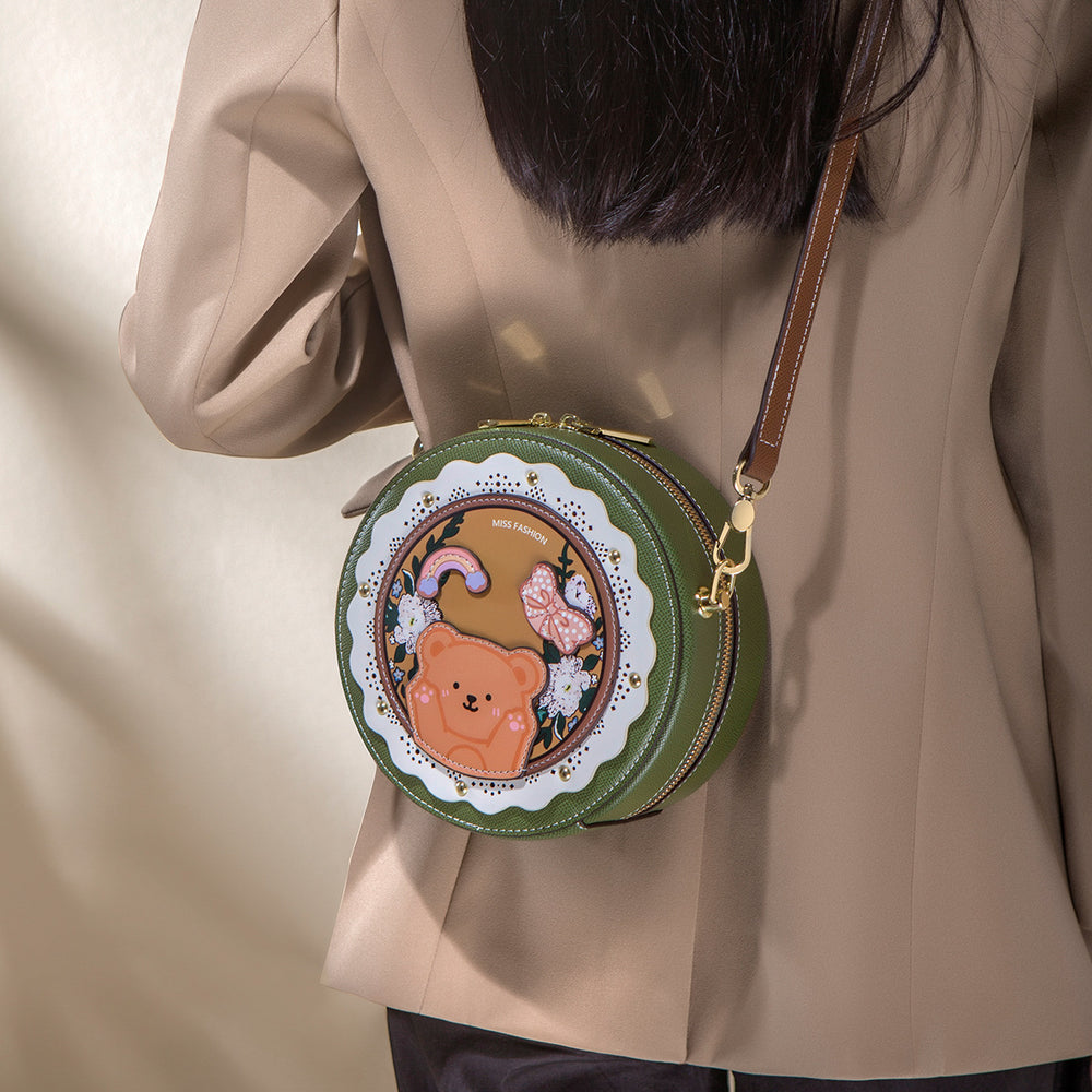 520 valentine's day birthday gift: premium women's crossbody bag - 2025 new exquisite & cute mini round bag