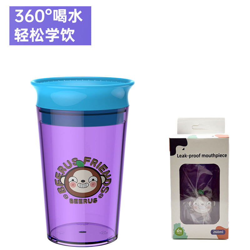 English boxed infant and child water cup sucking cup sipping cup duckbill learning cup children sucking open cup