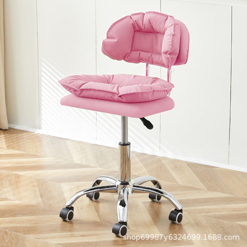 Beauty Chair Nail Art Eyelash Stool Barber Shop Backrest Lifting Chair Household Girls Bedroom Dressing Stool