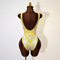 European and american style one-piece swimsuit - fresh print, bodycon, sexy open back - perfect for  cross-border e-commerce