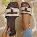 Export  summer new arrivalplus size slippers women's sandals women's easiest for matchflats one-line slippers lazy mule slippers