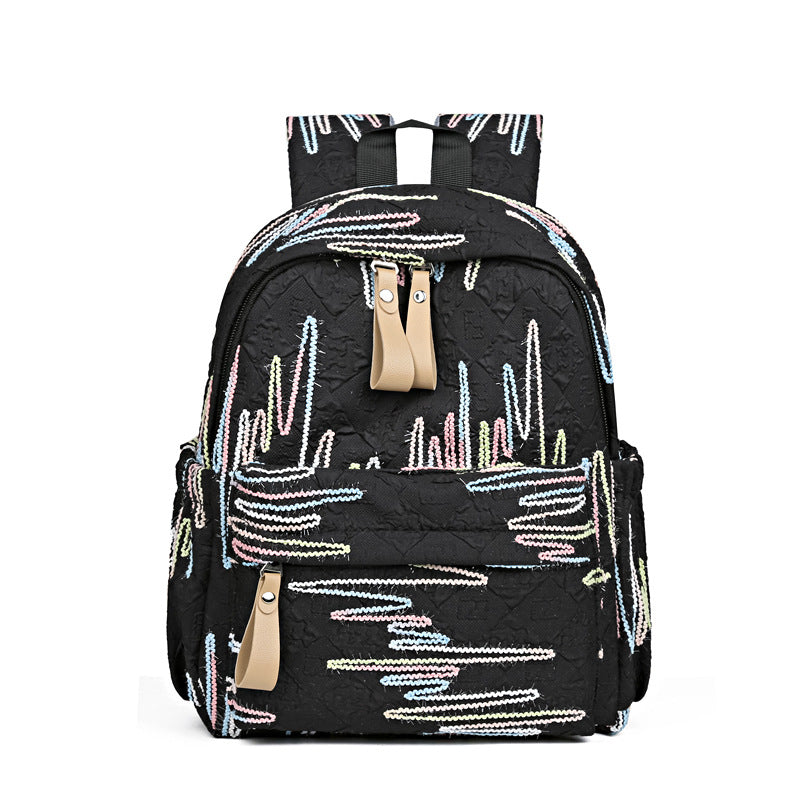 New casual backpack Korean version high value large capacity cute sweet schoolbag college student trend lightweight backpack