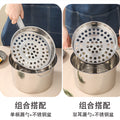 Stainless steel cold shrimp scoop noodle fish colander drain basin kitchen kitchenware cold fish dumpling soup spoon dumpling soup jelly fish colander