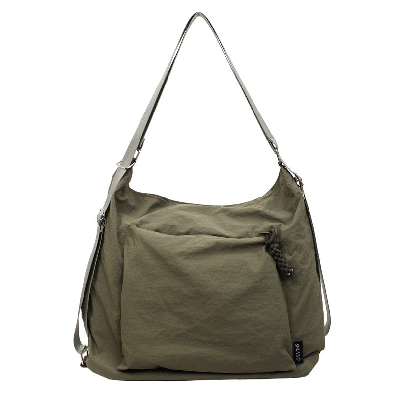 Preppy style versatile student bag 2025 autumn new arrival multifunctional shoulder & backpack minimalist commuter tote bag