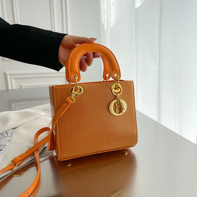 Export quality satchel bag for women 2025 spring cross-border new arrival glossy diana bag fashion shoulder crossbody bag