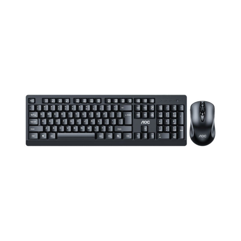 Aoc km210 wireless mouse and keyboard combo - silent, waterproof, energy-saving, ideal for home, pc, gaming, and laptops