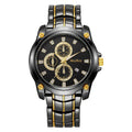 New arrival cross-border alloy couple steel band watch classic business three-eye large dial waterproof quartz watch manufacturer wholesale