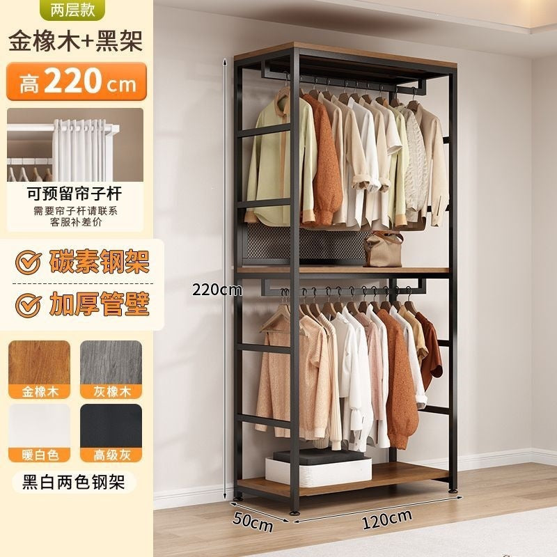 Open wardrobe for home bedroom walk-in closet shelf wardrobe floor-standing clothes rack design wardrobe rental wardrobe