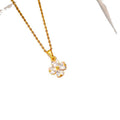 popular zircon-inlaid four-leaf clover necklace accessible luxury niche women's fashion non-fading clavicle chain earrings jewelry set