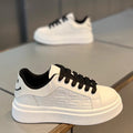 Men's spring 2026 new breathable chunky sole height increasing sneakers, fashionable and versatile athletic casual shoes, men's white sneakers