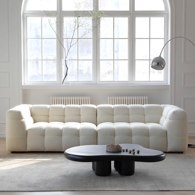 Foshan factory cream style marshmallow fabric sofa small apartment normcorefrench scandinavian cashmere retro sofa