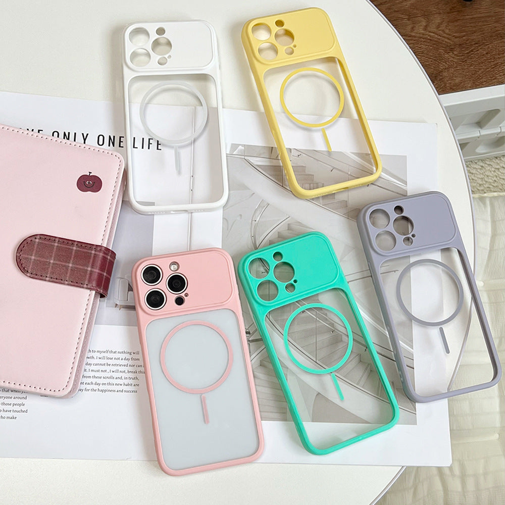Acrylic magnetic two-tone case, instantly upgrades your iphone to a 17 pro max with a large view window, iphone 18 hard case