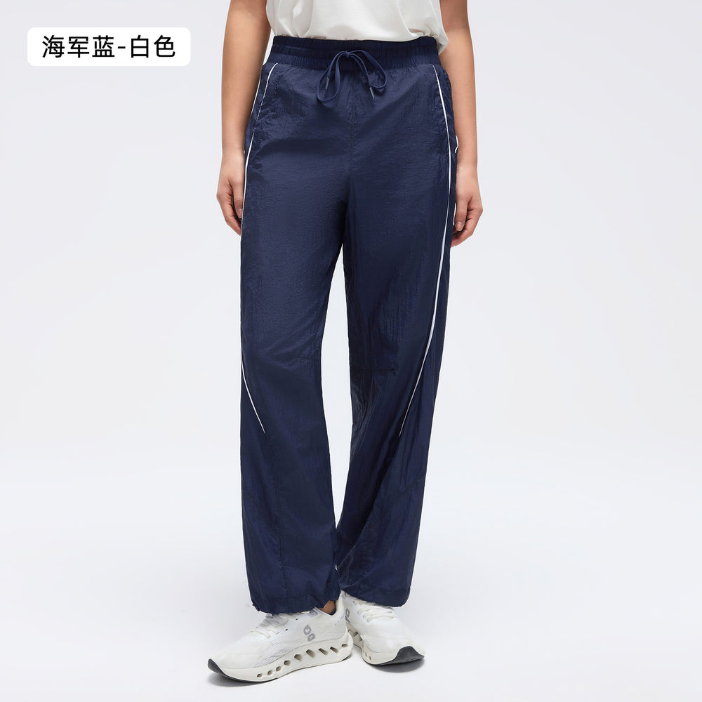 Spring/summer loose fit breathable athletic pants - mid-rise drawstring straight leg joggers - convertible style - lightweight casual pants d26019