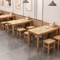 Solid wood dining table, fast food table and chairs, noodle restaurant dining table and chairs, rectangular table, square dining table, food stall, snack bar dining table