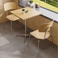 Wood style cafe table and chair combination milk tea dessert shop commercial dining table casual small square table tavern table and chair