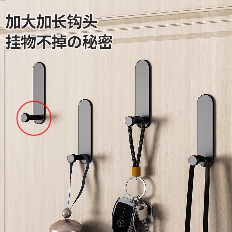 Black punch-free strong adhesive load-bearing adhesive hook bathroom toilet wall bathroom towel entrance door back hook