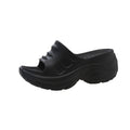 2025 new eva platform slides - 8cm fashionable casual versatile solid color high heel slides - summer outdoor sandals