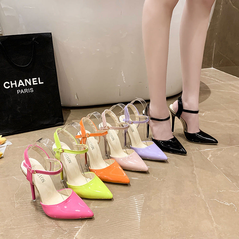 2026 european and american fashion high heels - new summer collection: stiletto heels, pointed toe, stylish and sexy, plus size available, buckle closure women's high heels
