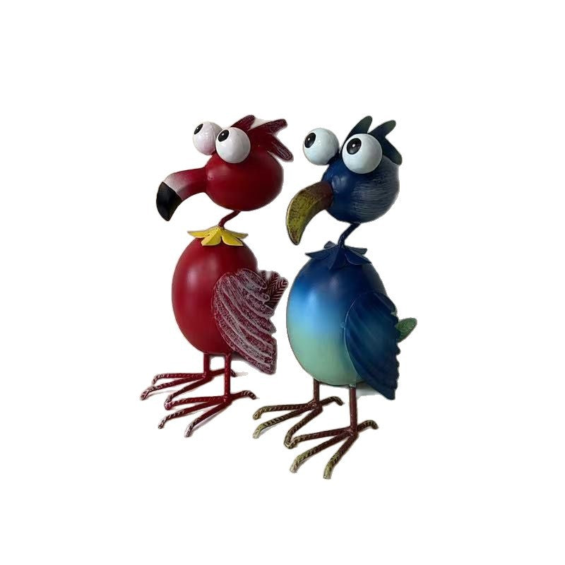 creative flamingo ornaments, handicrafts, metal iron art, home hanging decorations, balcony garden, courtyard, lawn decoration