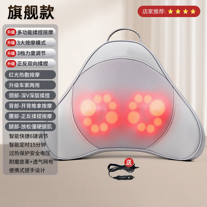 Factory wholesale electric neck, back, shoulder, and full body automatic home multifunctional cushion pillow massager