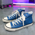 Dropshipping special: 1970s canvas high-top sneakers for men - glossy, retro korean style, versatile student shoes, trendy footwear for men