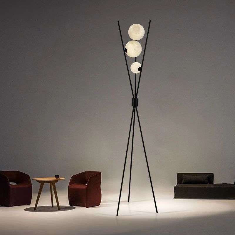 Scandinavian modern casualpopularins style floor lamp bedroom bedside lamp living room sofa moon atmosphere vertical lamp