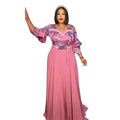 fashionexport africa  plus size hot diamond dress women's new chiffon long skirt with belt