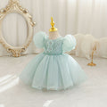 New arrival: girls' export-grade formal dress - bubble sleeve wedding gown, princess dress, birthday party dress, kids' dress