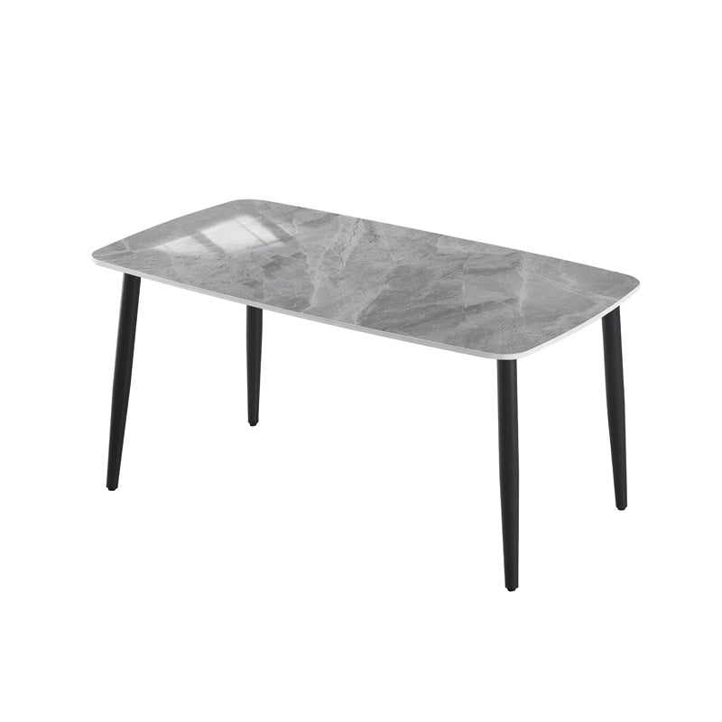 Rock slab dining table combination modern casual italian for home dining table small apartment rectangular simple dining table