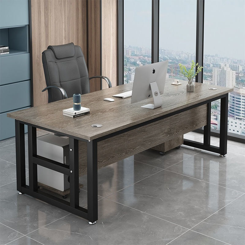 Computer desk desktop casual modern boss office desk staff slot table and chair combination for home desk single table without