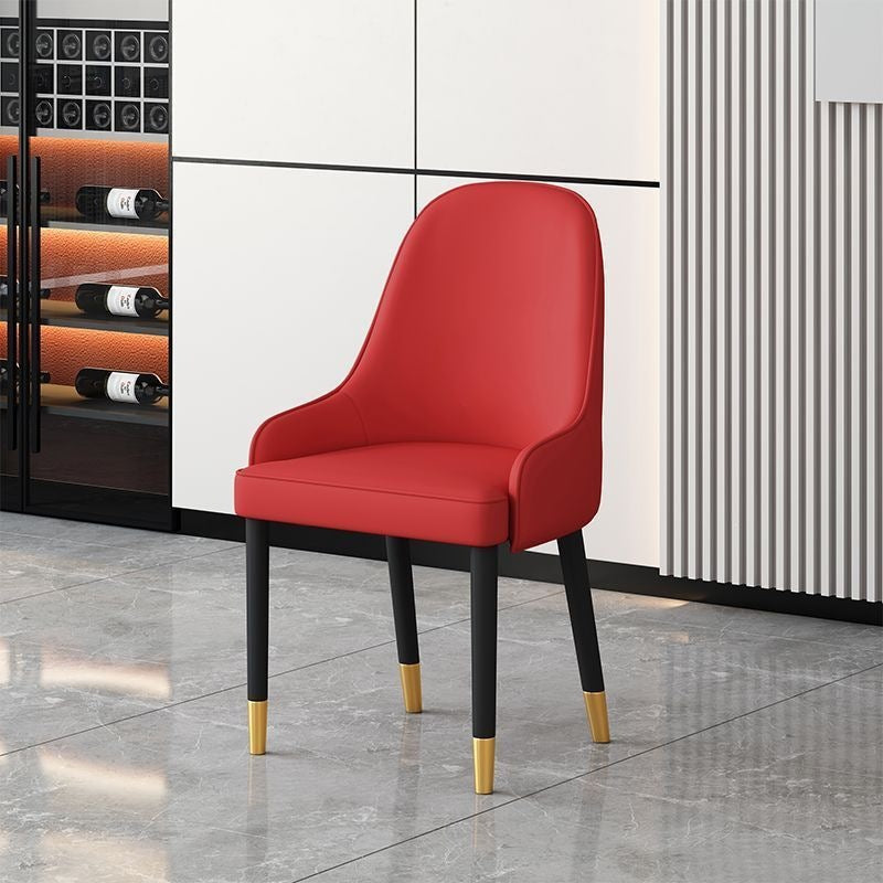 Hotel & home light luxury dining chair - minimalist modern backrest stool, office chair, restaurant leisure chair, dining table chair - metal & other materials