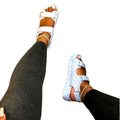 Women's sandals , chunky sole, plus size (us 11/uk 9/eu 43), round toe, velcro closure, flat sandals, ready stock wholesale
