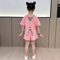 Girls' summer outfit set  new korean style chic kids summer little girl trendy fashionable children's two-piece set