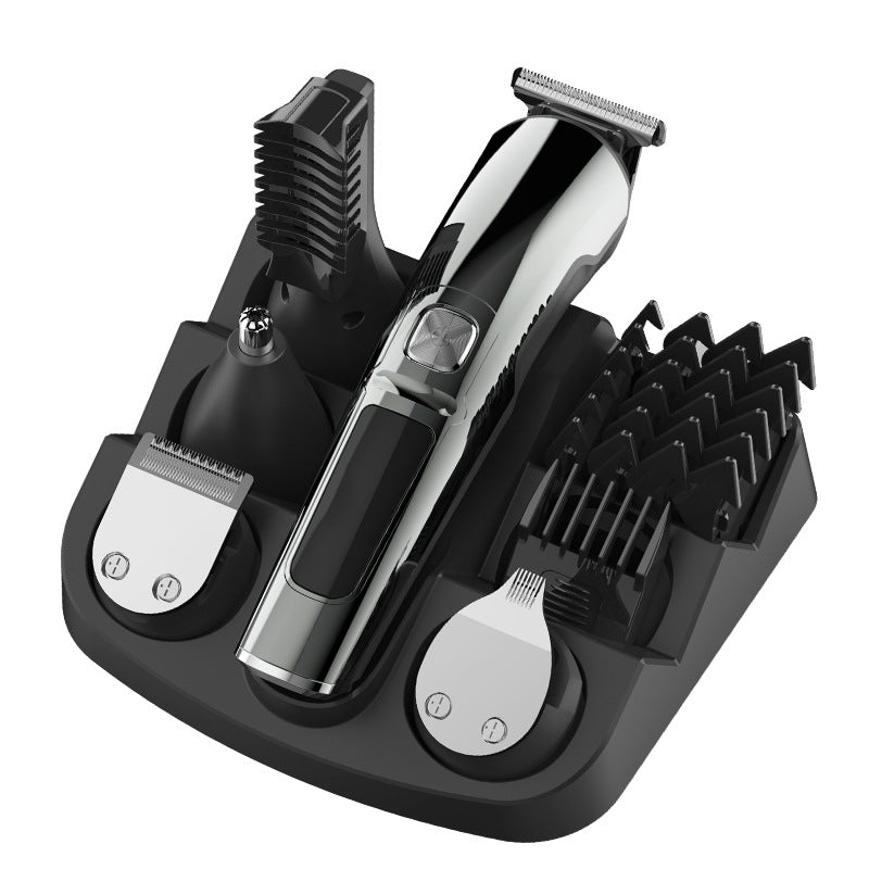 multifunctional electric hair clipper set - digital display, trimmer, shaver, hair cutting scissors, professional salon grade