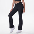 pleated micro-flare yoga pants, high-waisted, butt-lifting, dance and casual pants, fashionable tight-fitting fitness leggings for women