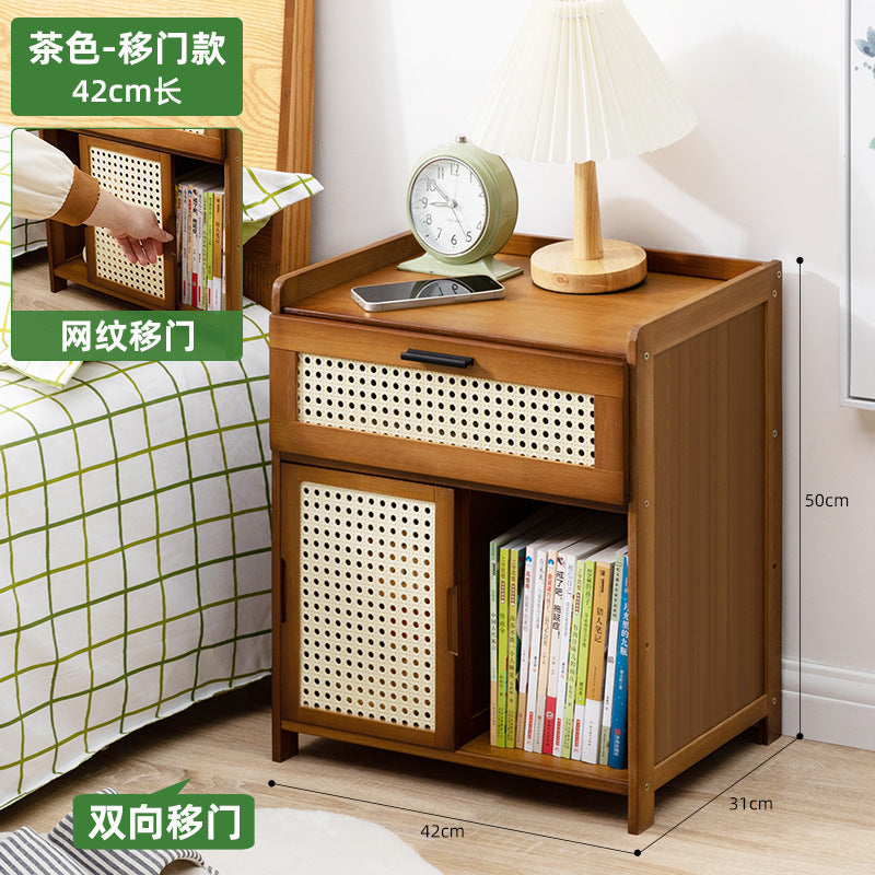 Bedroom bedside table accessible luxury small for home ultra-narrow bedside cabinet bedside storage cabinet modern casual side cabinet