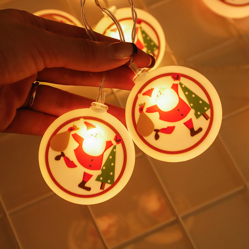 Christmas decorative lights flashing lights string lights hollowed out elk hanging lights girl room layout atmosphere trunk atmosphere