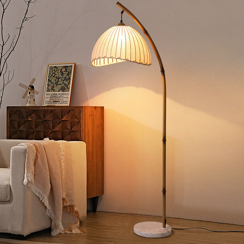Floor lamp retro wabi-sabi chinese style chinoiserie zen b&b bamboo art living room tea room study reading bedside lamp