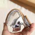 Girls' summer  princess sandals: silver crystal dress shoes for baby girls, stylish performance sandals