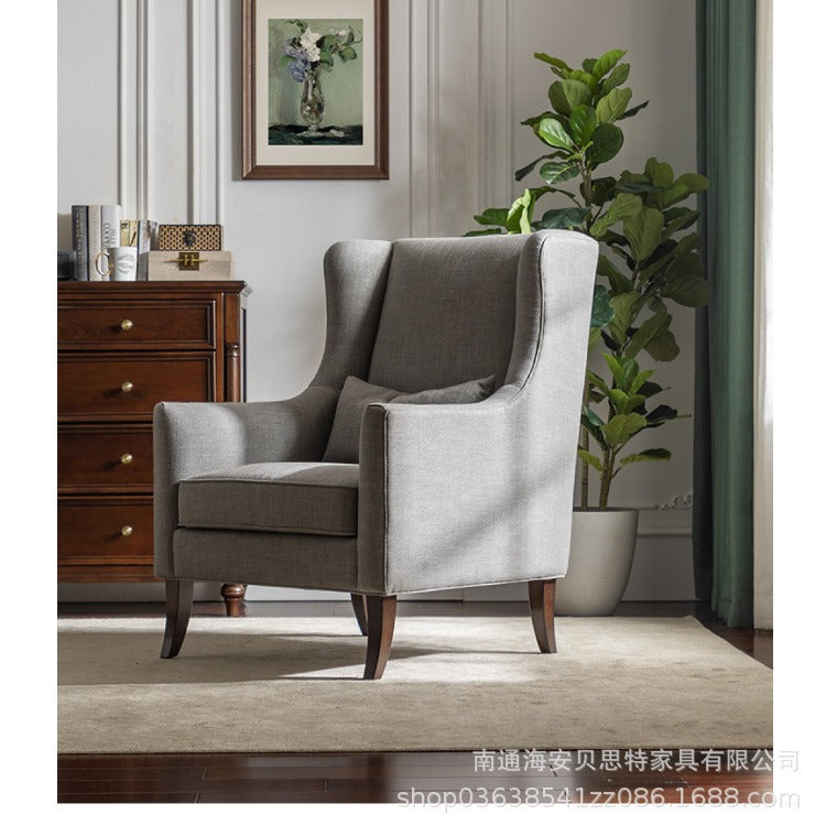 American light luxury small apartment leisure tiger chair simple balcony single fabric sofa designer high back chair all-inclusive